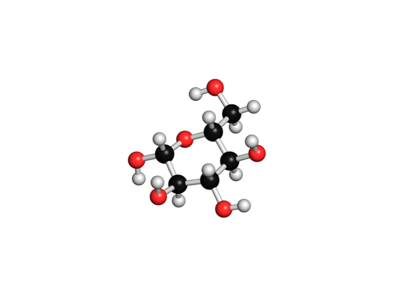 Molecular structure model of nutrient compound for dog vitamins and supplements