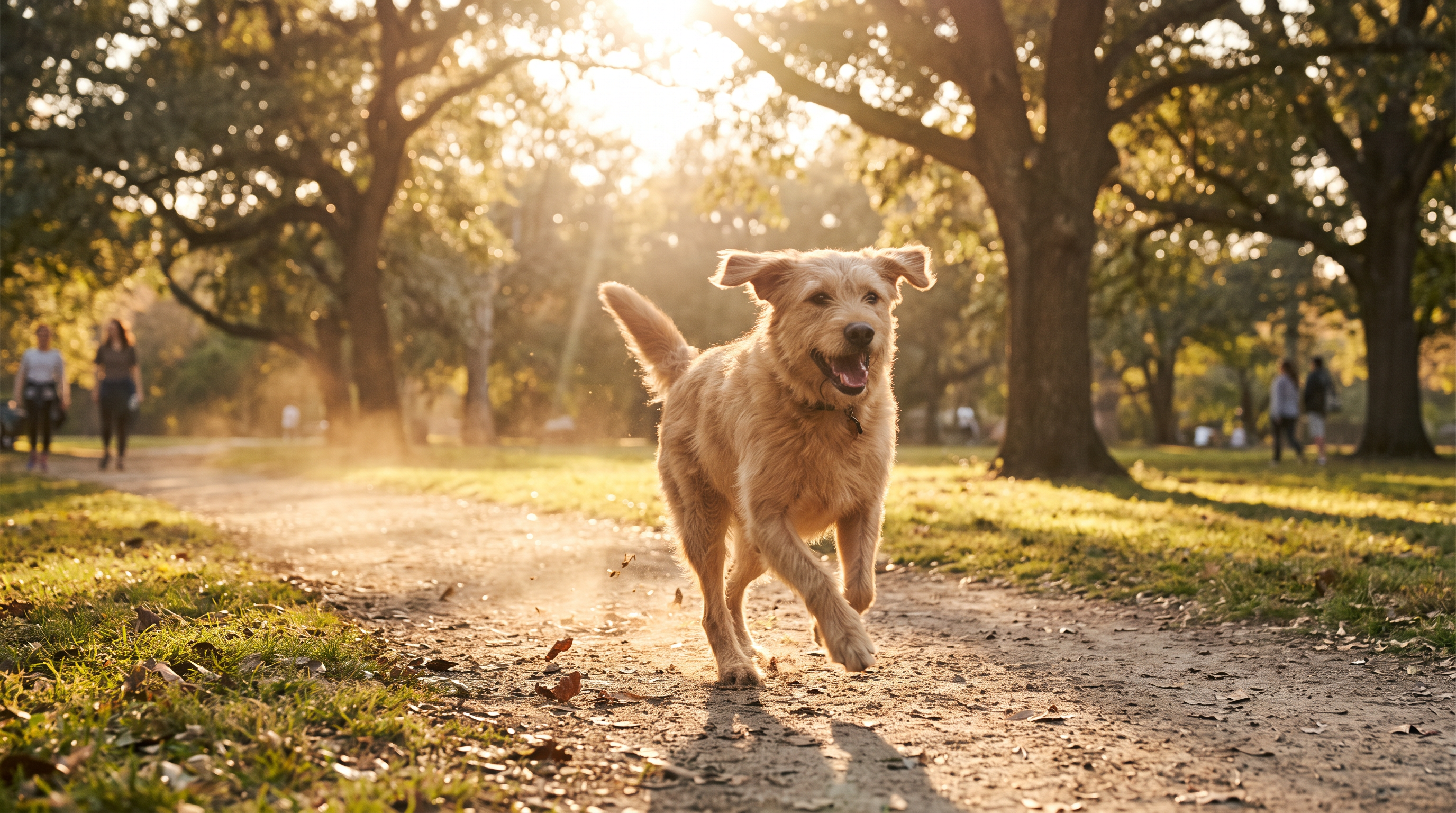 Energetic happy dog running - daily multivitamin for dogs