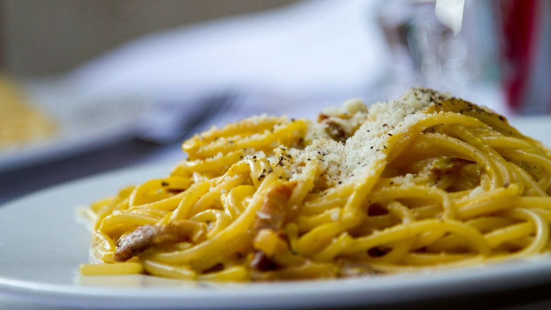 Plate of pasta, relevant to whether dogs can eat pasta