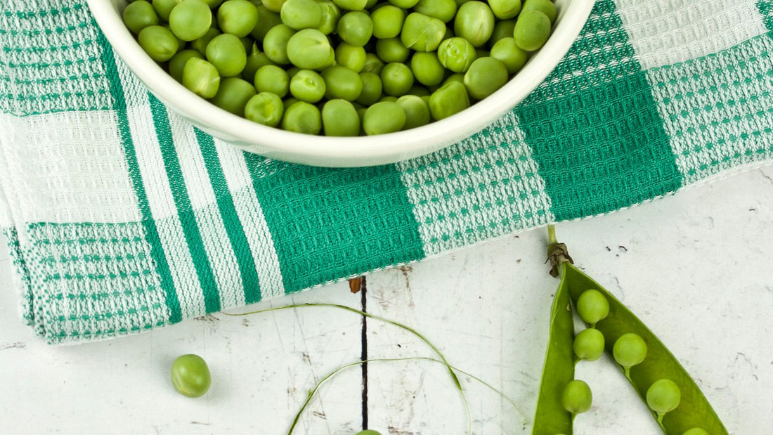 Green peas in a bowl, relevant to whether dogs can eat peas