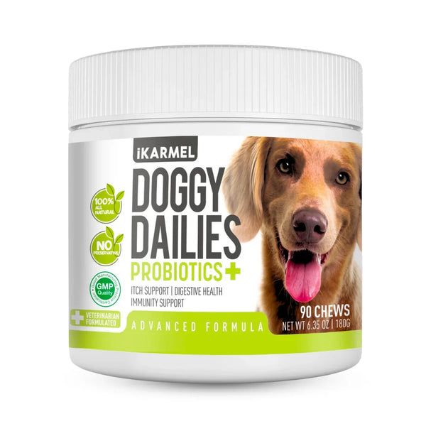 Doggy Dailies Probiotics for Dogs chews, product detail image