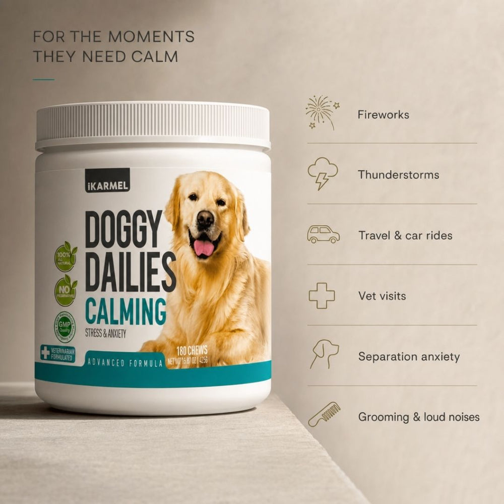 Doggy Dailies Natural Calming Dog Treats jar