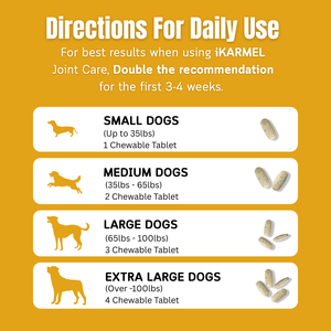 Diagram showing how JOINT-EZE tablets target the root cause of joint stiffness in dogs