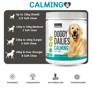 DOG CALMING CHEWS - NATURAL ANXIETY SUPPORT FOR DOGS