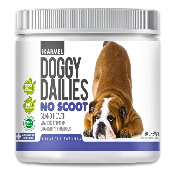 Doggy Dailies No Scoot Anal Gland Chews branding and packaging design